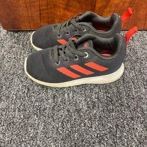 adidas Boys Lite Racer Running Shoe Carbon-Hi Res Red-White 8k Toddler